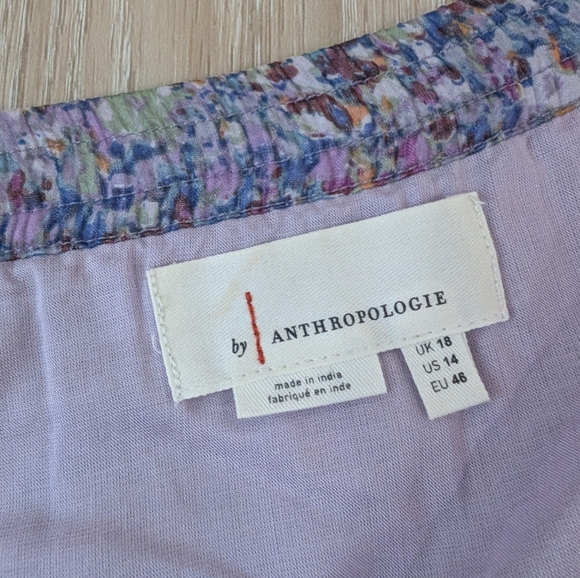 Anthropologie Purple Seurat Tiered Midi Skirt - Picture 6 of 14
